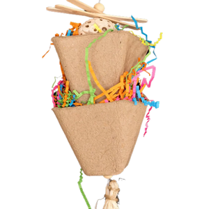 Double Cardboard Cups Bird Toy