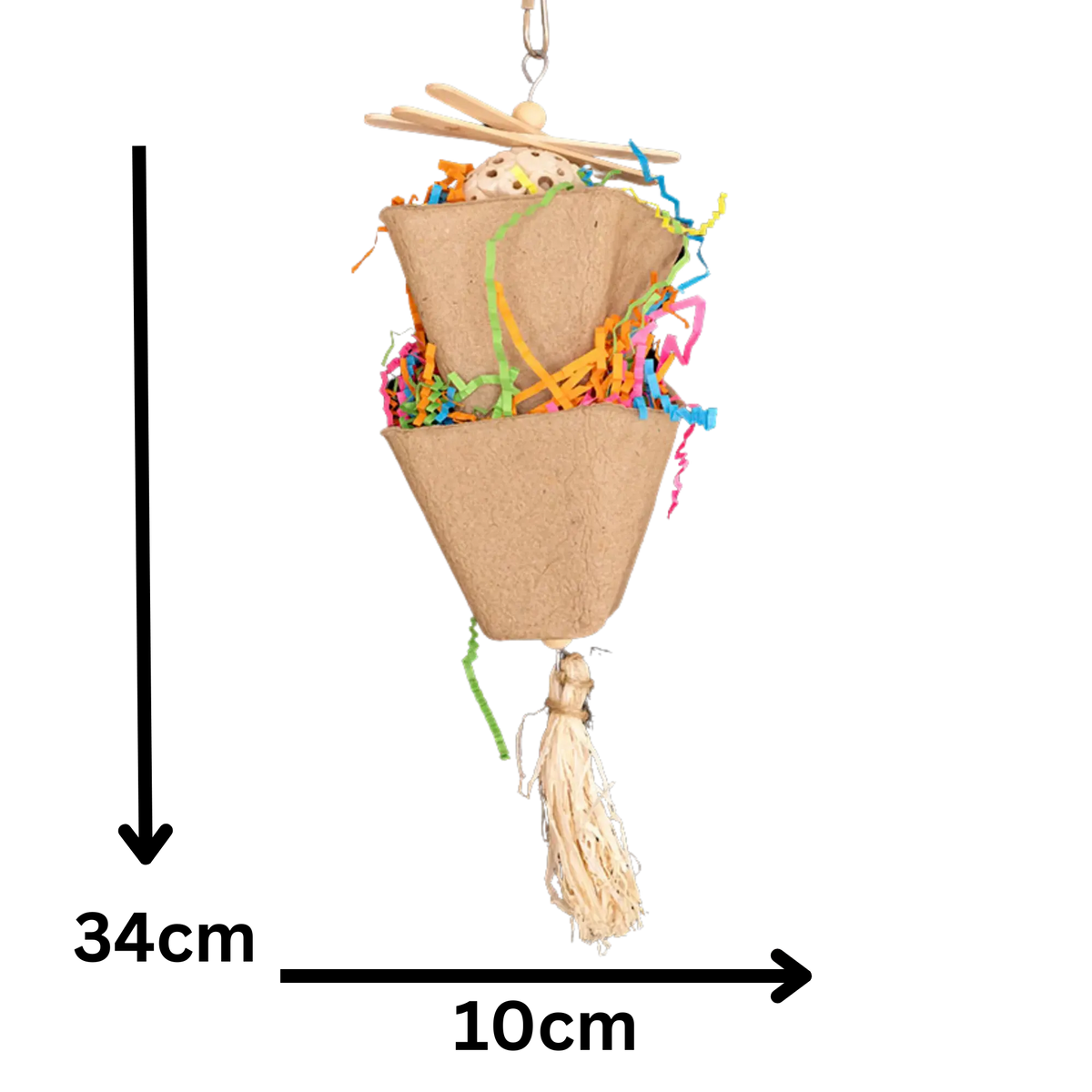 Double Cardboard Cups Bird Toy
