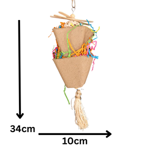 Double Cardboard Cups Bird Toy