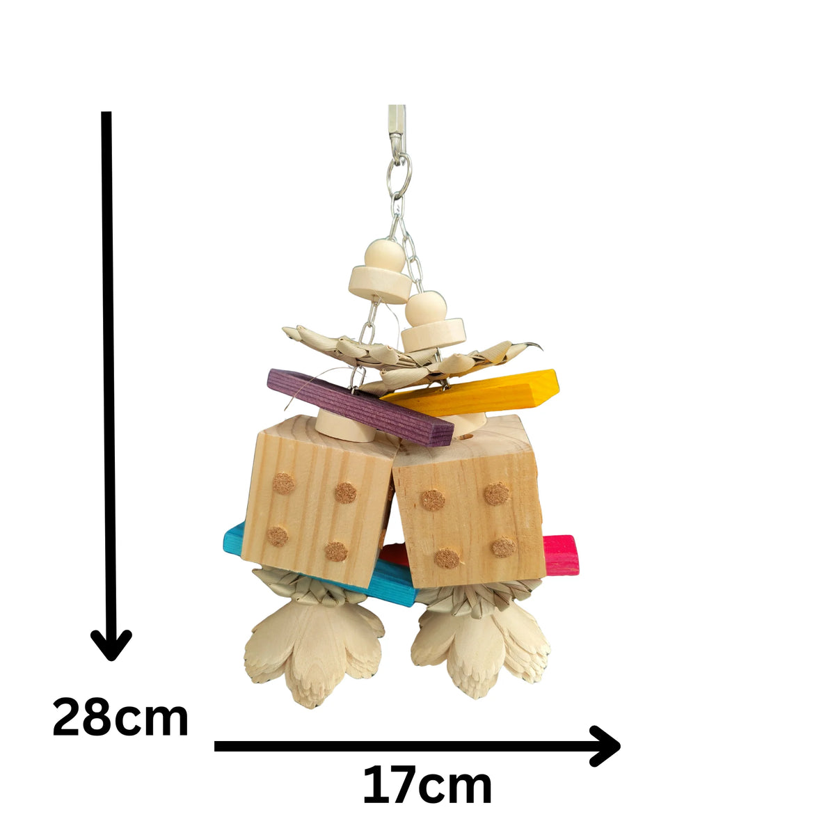 Double Dice and Flowers Bird Toy