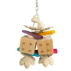 Double Dice and Flowers Bird Toy