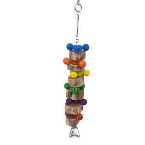 Double Six with a Cow Bell Bird Toy
