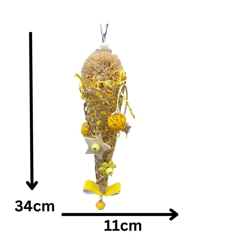 Dressed Cone Bird Toy