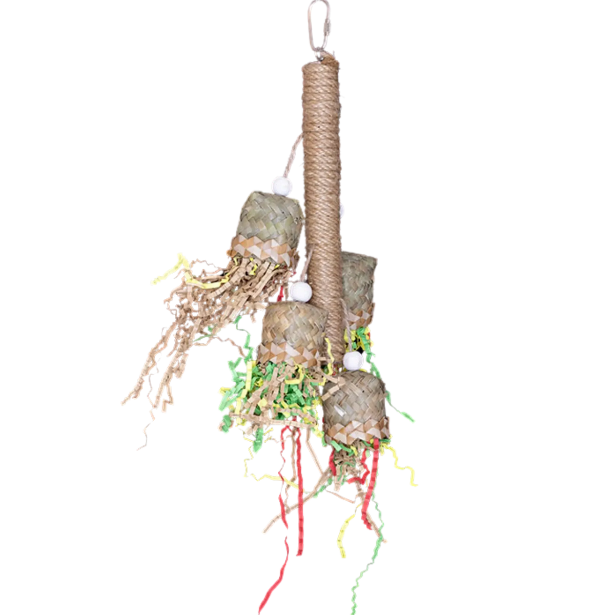 4 Hanging Upside Down Baskets Bird Toy