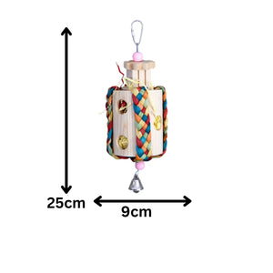 Filled Wood Roll Bird Toy
