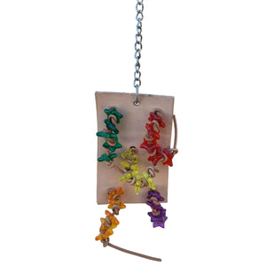 Five Lots of Leather Knots Bird Toy