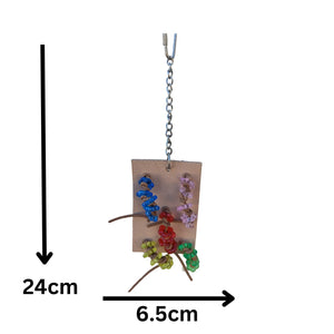 Five Lots of Leather Knots Bird Toy