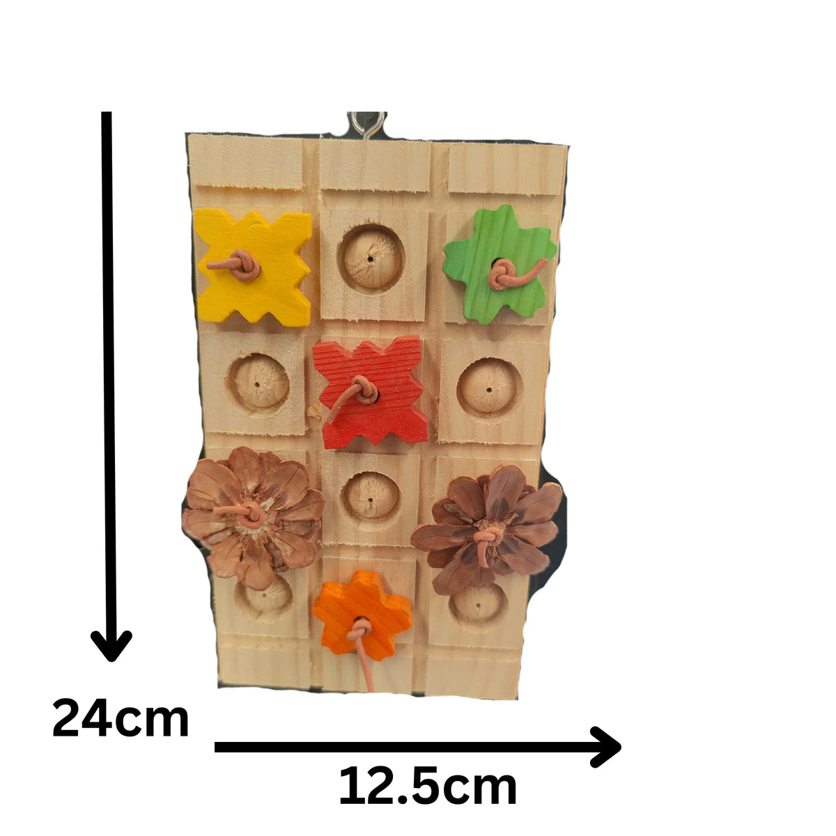 Wood Flower Block Bird Toy