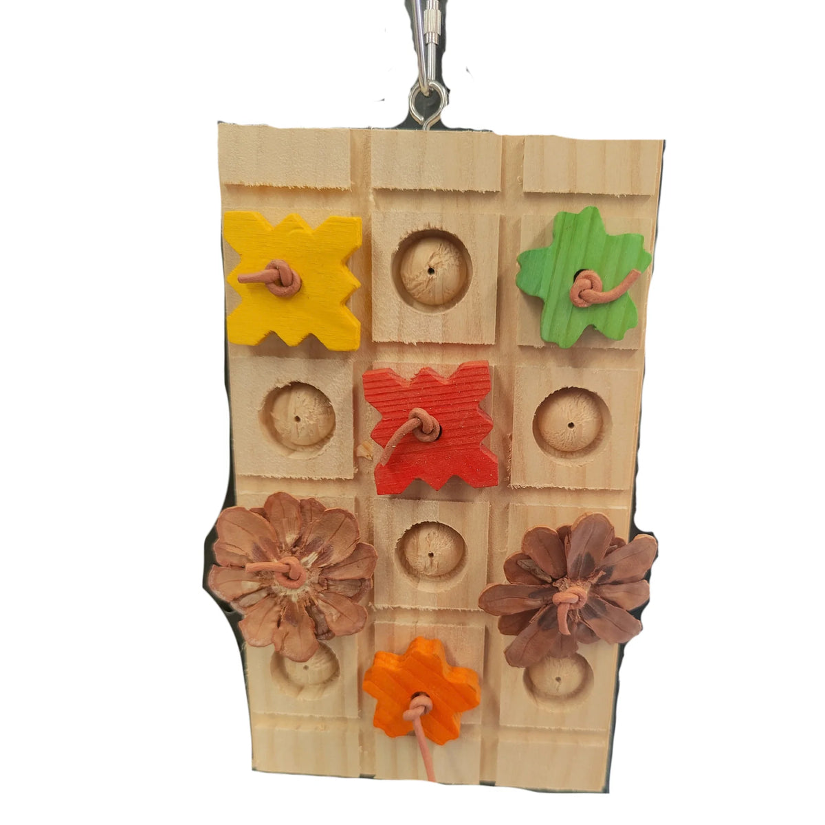 Wood Flower Block Bird Toy