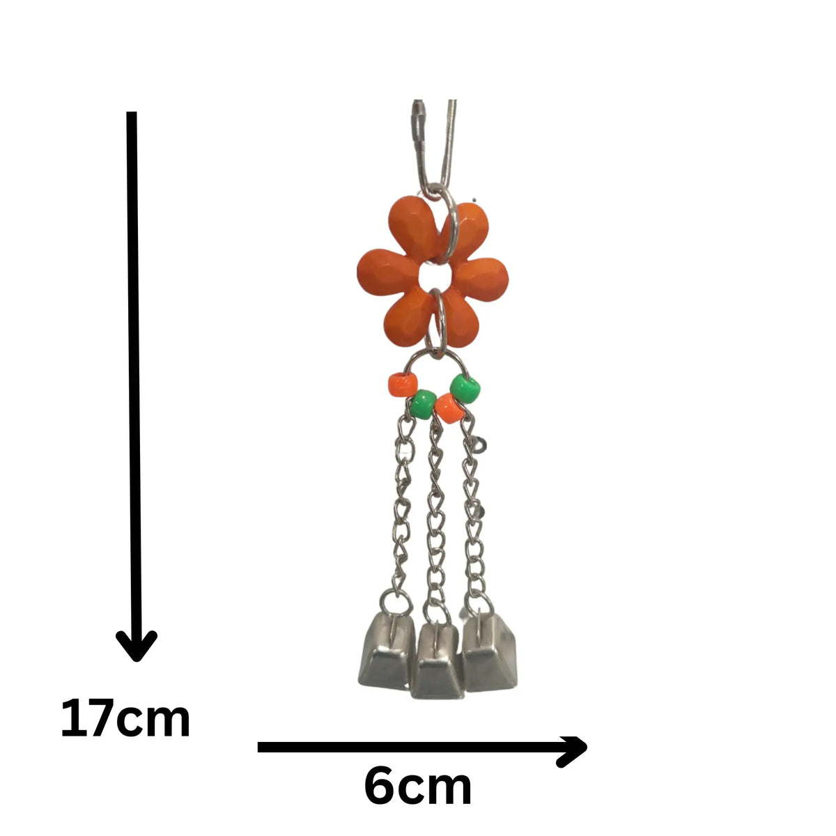 Flower with 3 Cow Bells Bird Toys
