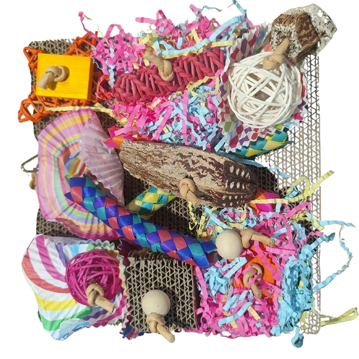 Fun Cardboard Shred Bird Toy