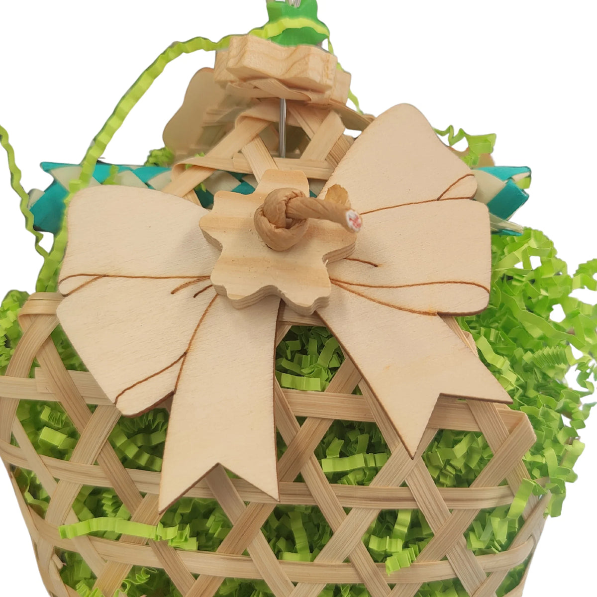 Green Basket Bird Toy