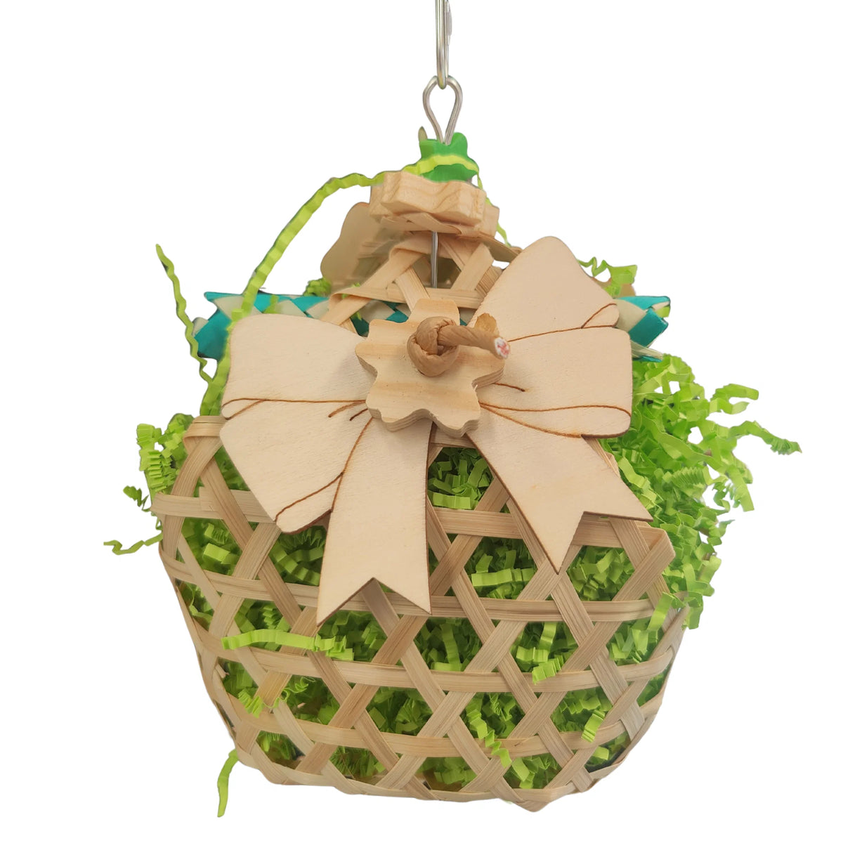 Green Basket Bird Toy