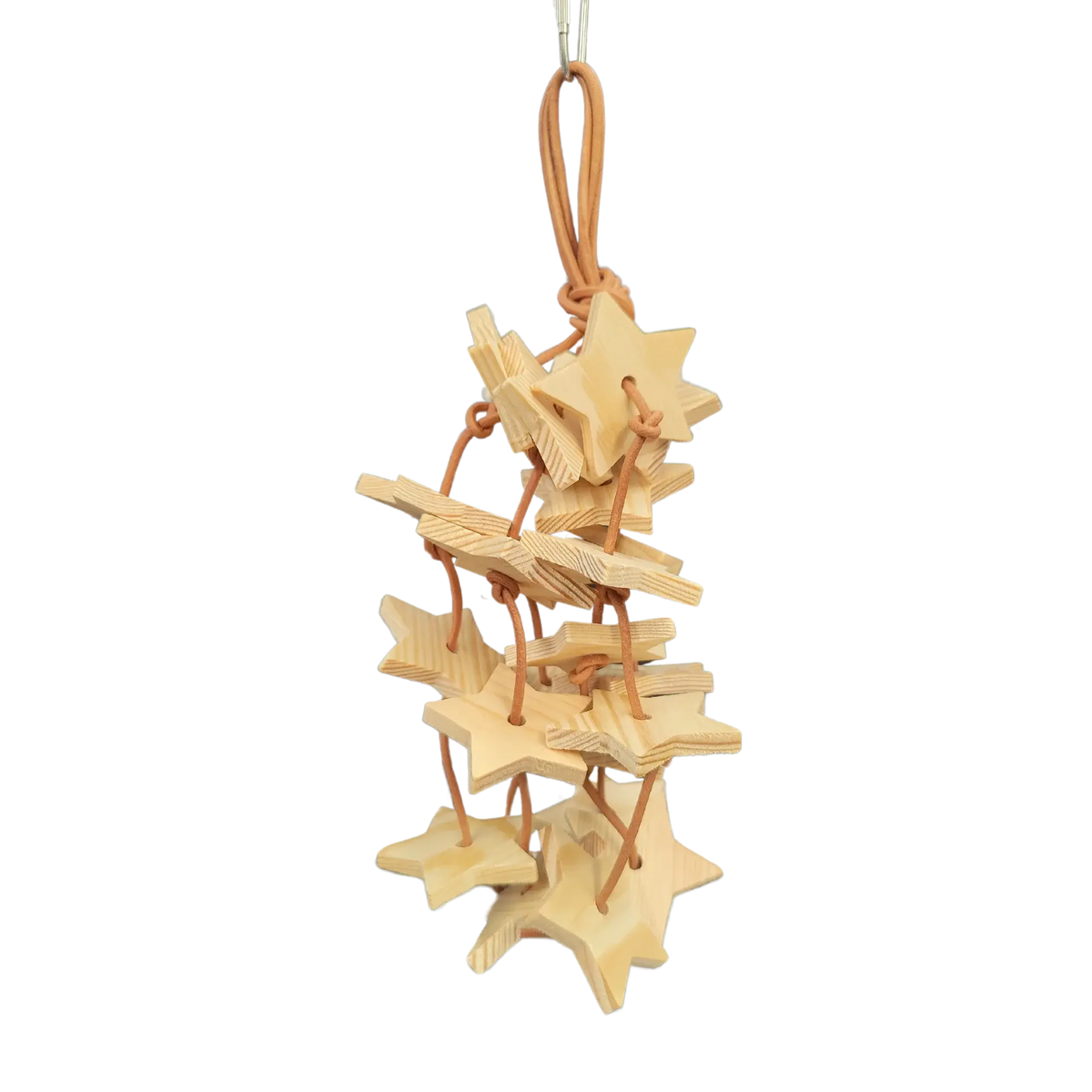 Hanging Wooden Stars Bird Toy