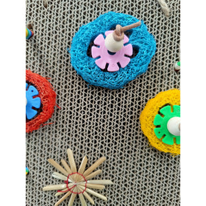 Hanging Cardboard with Lufa Bird Toy