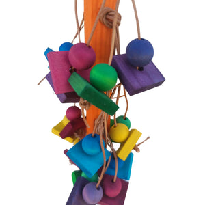 Hanging Colour Wood Bird Toy