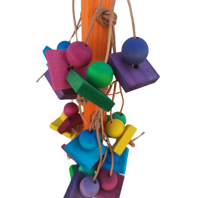Hanging Colour Wood Bird Toy