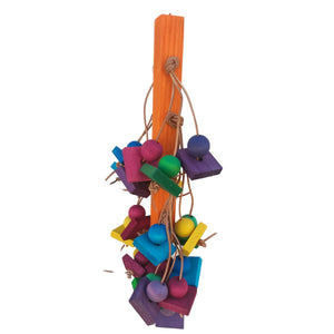 Hanging Colour Wood Bird Toy