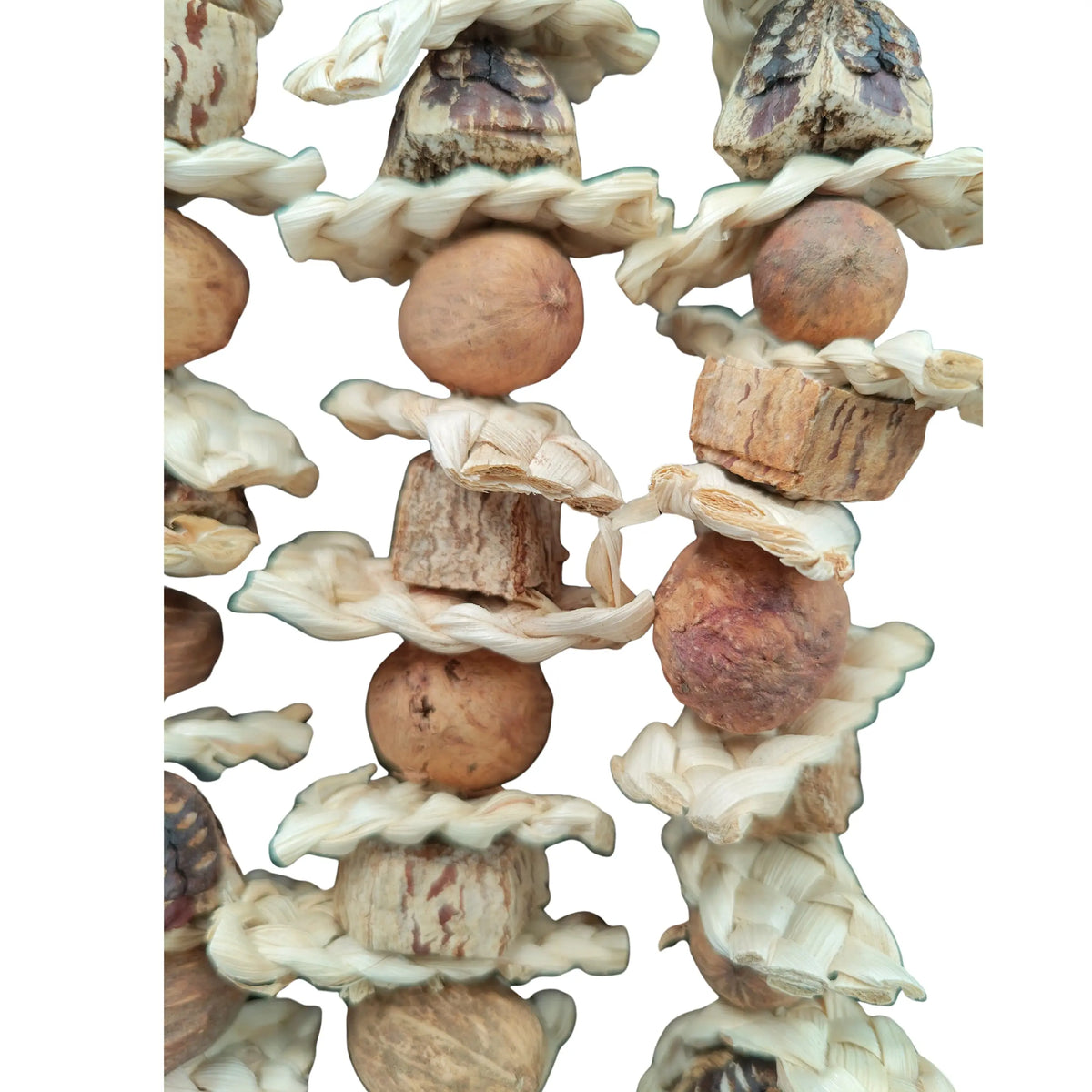 Hanging Mahogony and Nuts Bird Toy
