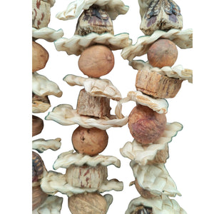 Hanging Mahogony and Nuts Bird Toy