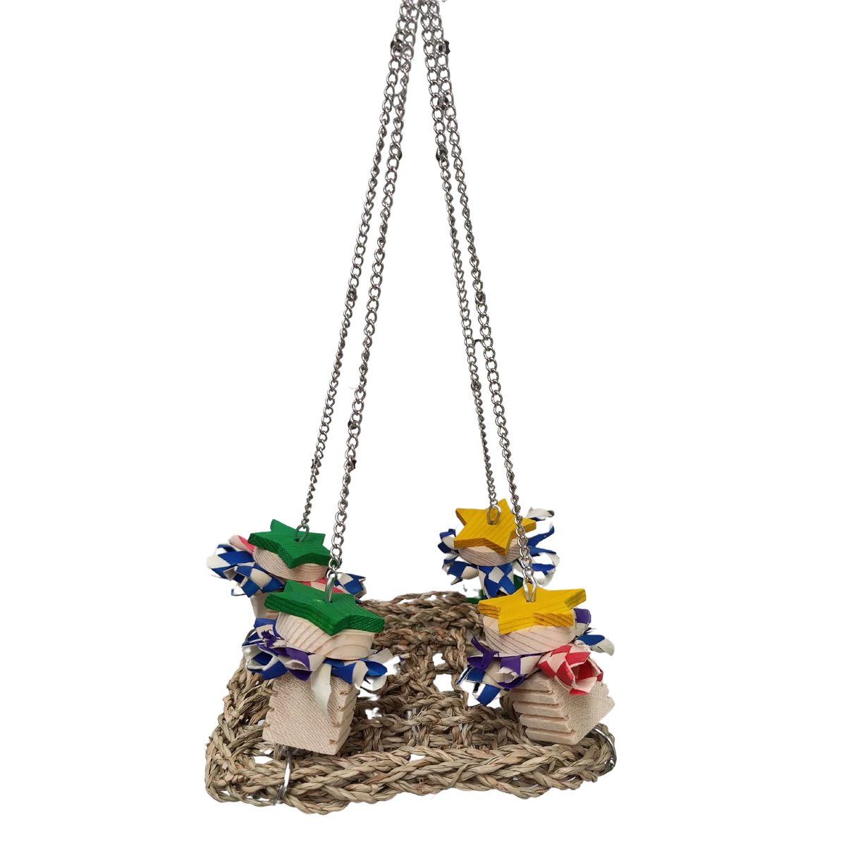 Hanging Mat with Finger Traps Bird Toy