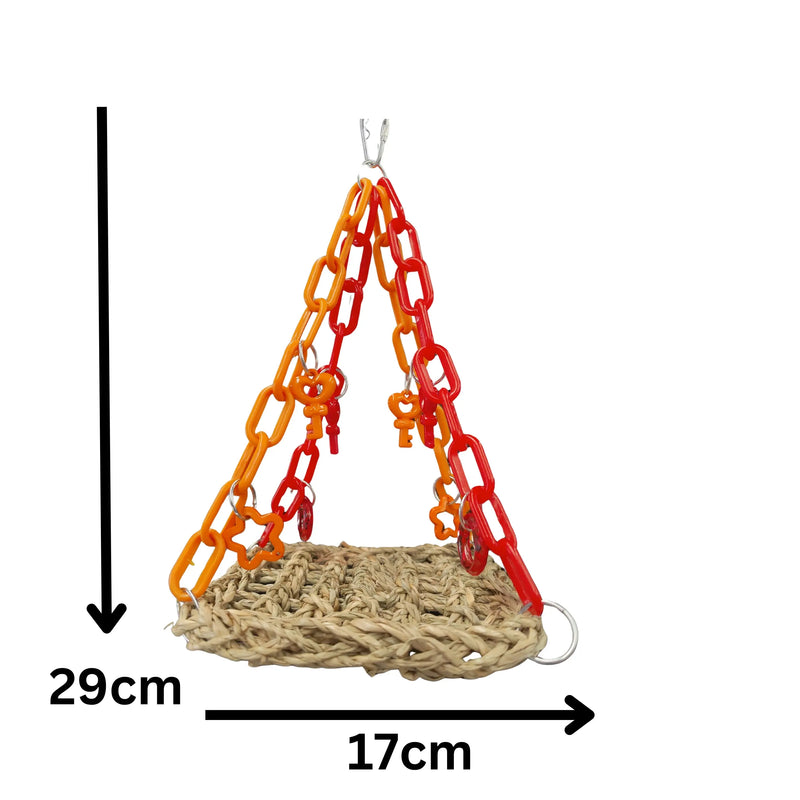 Hanging Mat with Keys Or Dummies Bird Toy