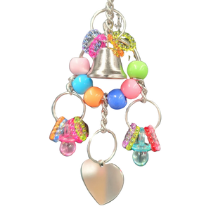 Hanging Metal Heart Bird Toy