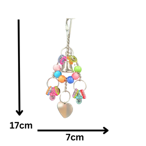 Hanging Metal Heart Bird Toy