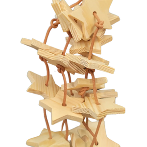 Hanging Wooden Stars Bird Toy