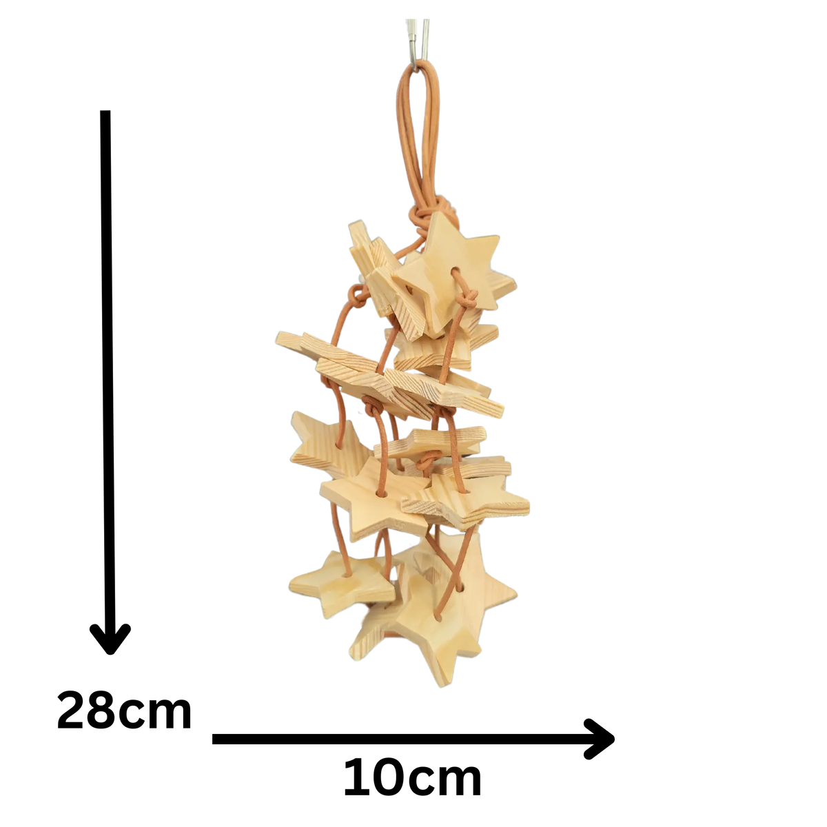 Hanging Wooden Stars Bird Toy