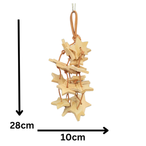 Hanging Wooden Stars Bird Toy
