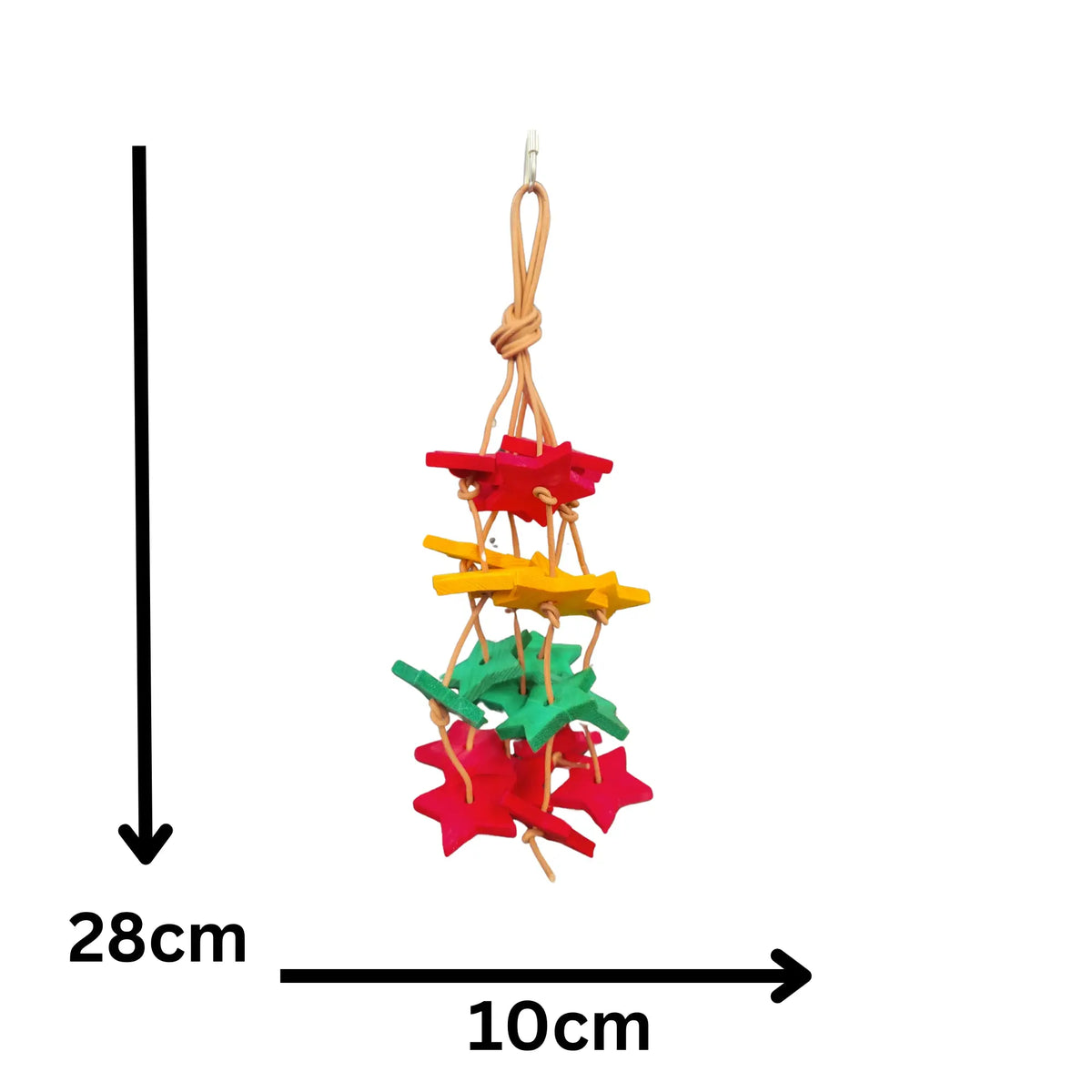 Hanging Coloured Stars Bird Toy