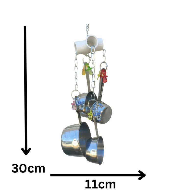 Hanging Measuring Cups Bird Toy