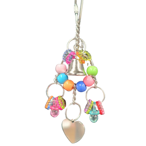 Hanging Metal Heart Bird Toy