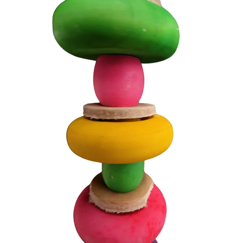 Hanging Wood Beads Bird Toy