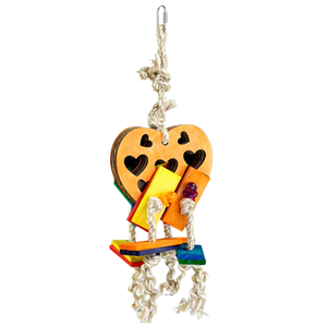 Large Cardboard Heart Bird Toy