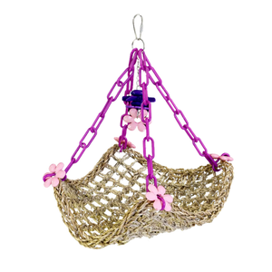 Large Hanging Mat with Flowers Bird Toy