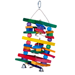 Large Wood Diamond Bird Toy