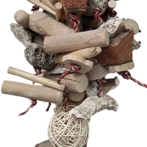 Large Coconut Chew Bird Toy