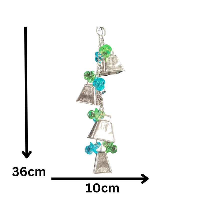 Large Cow Bells with Bling Bird Toy