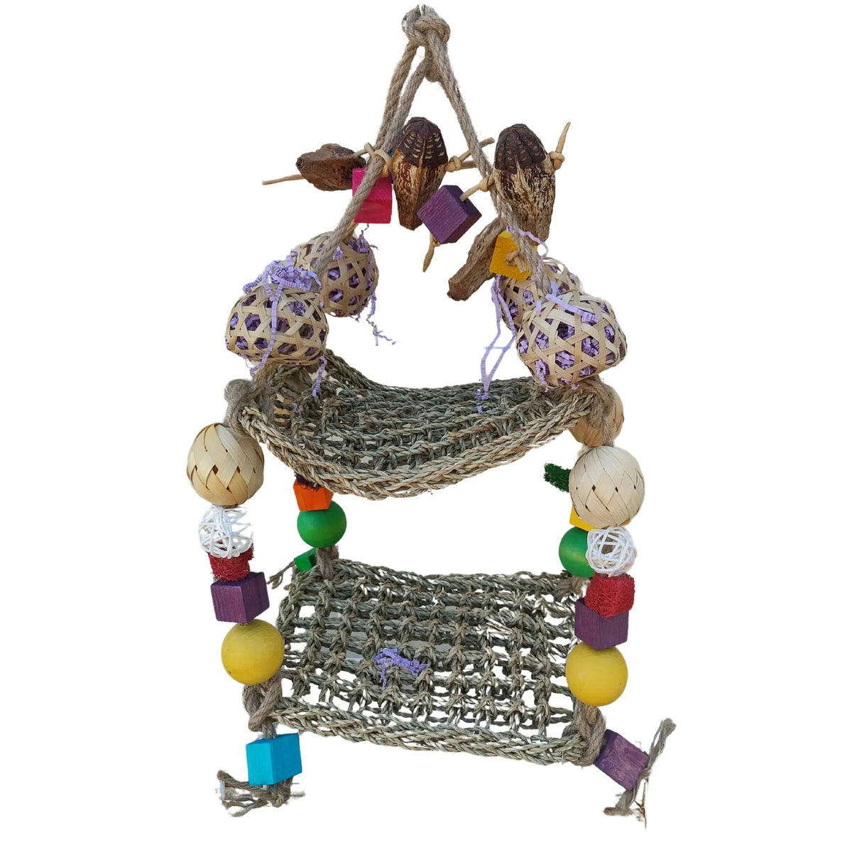 Large Double Mat Swing Bird Toy