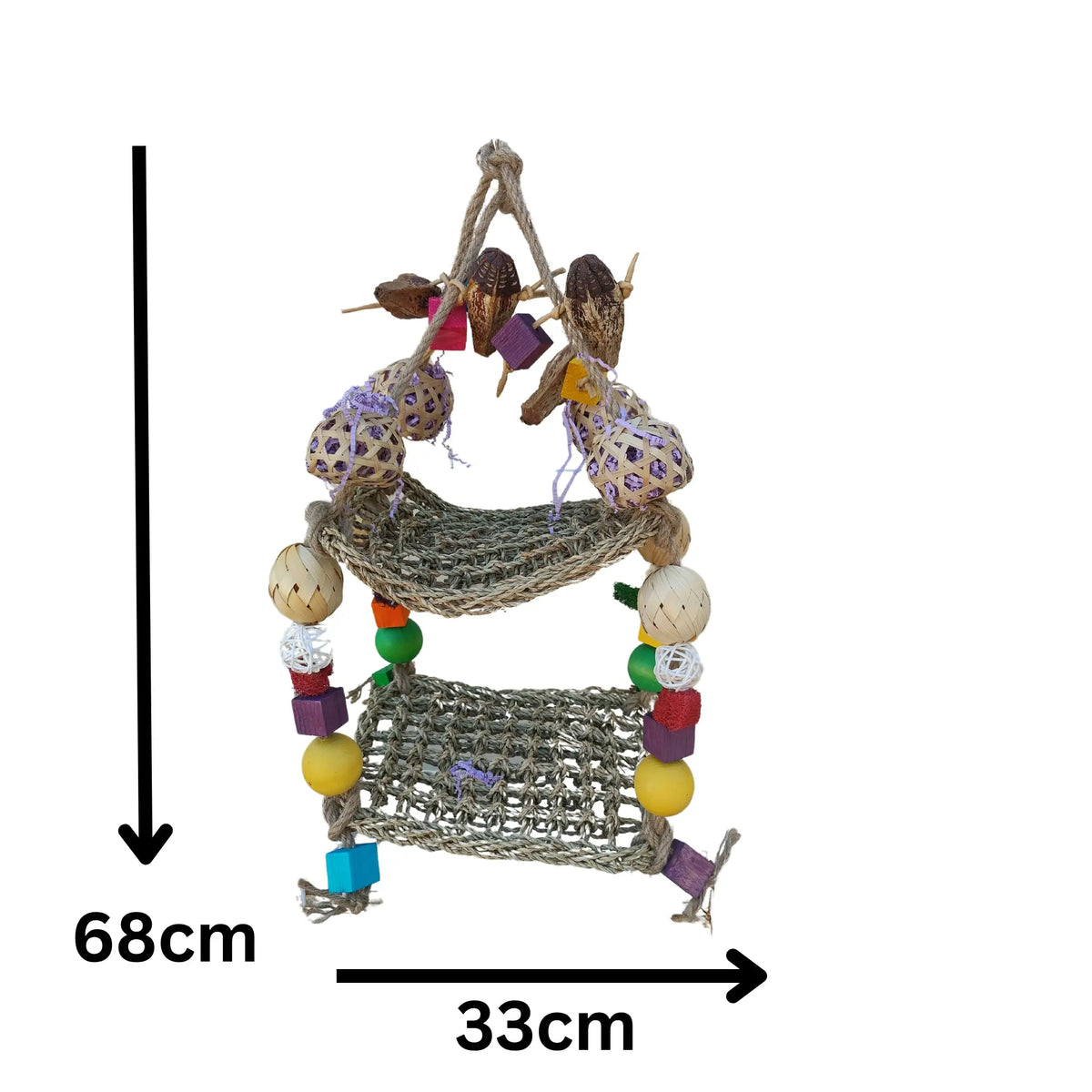 Large Double Mat Swing Bird Toy