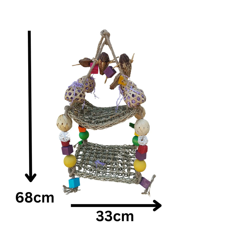 Large Double Mat Swing Bird Toy