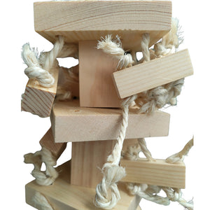 Large Natural Wood Blocks Bird Toys