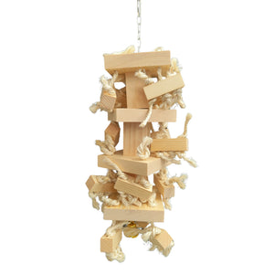 Large Natural Wood Blocks Bird Toys