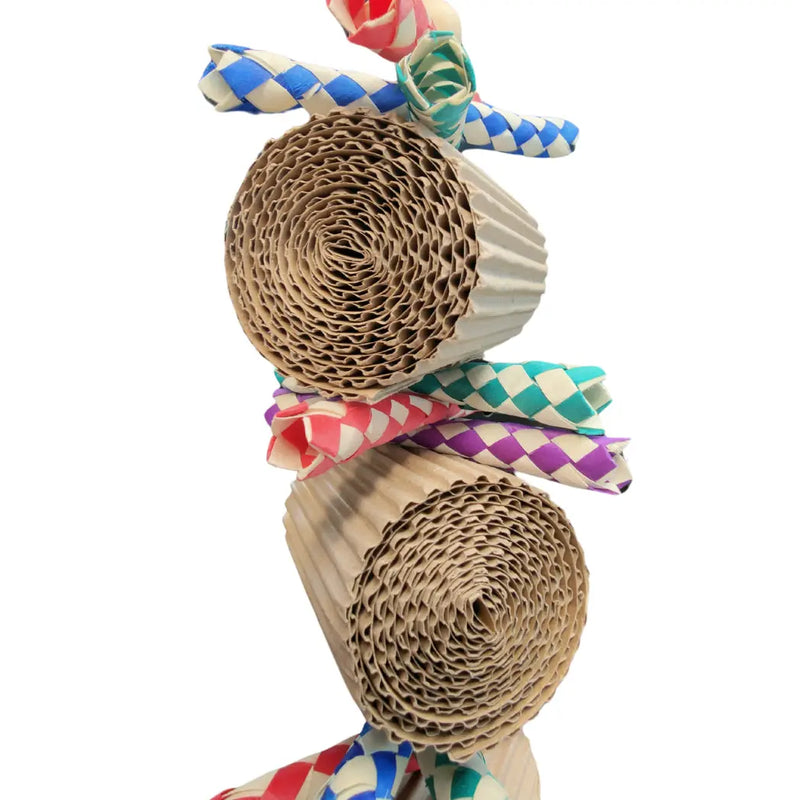 Large Tripple Cardboard Rolls Bird Toy