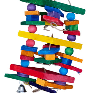 Large Wood Diamond Bird Toy