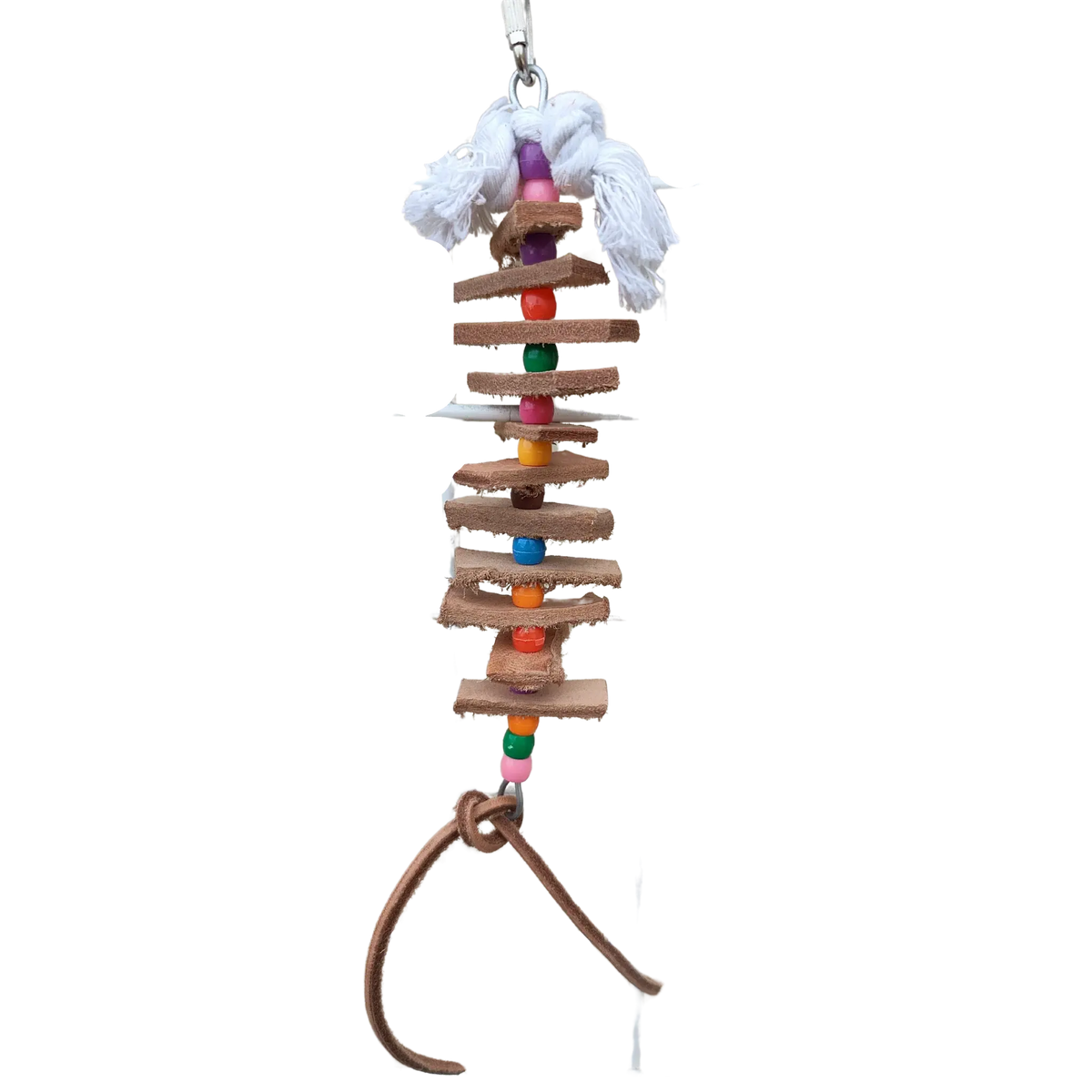 Leather Bits Bird Toy