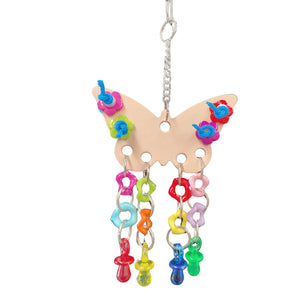 Leather Butterfly Bird Toy