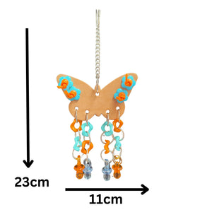 Leather Butterfly Bird Toy